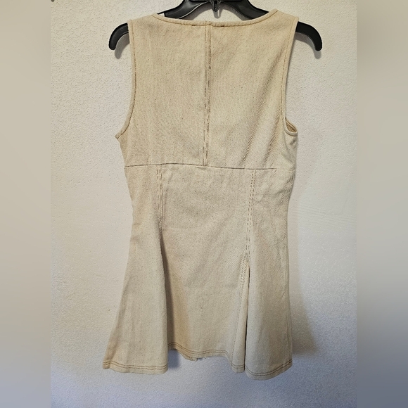 En Saison Ivory Cotton Square Neck Dress Women's Size Large NWOT - Picture 3 of 8